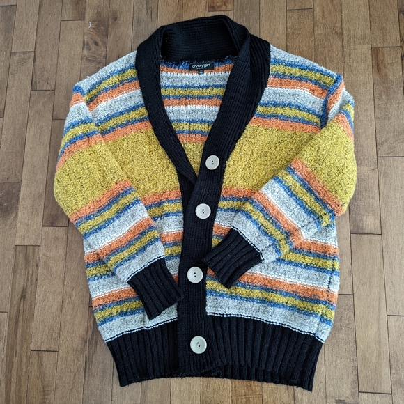 Boho Striped Cardigan Button-up Sweater - Picture 10 of 10